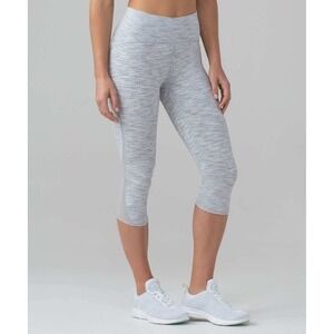 Lululemon Train Times Crop Wee Are From Space Ice Grey Alpine White Grey Size 6